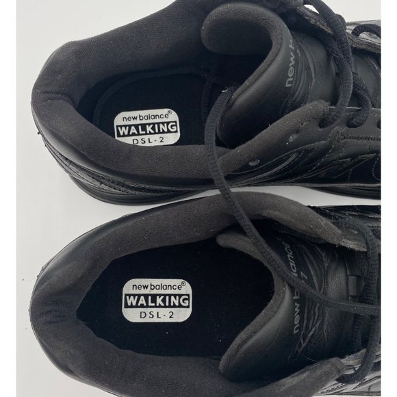 New Balance MW577 Size 12 Black Leather Lace Up Walking Comfort Shoe - Picture 9 of 13